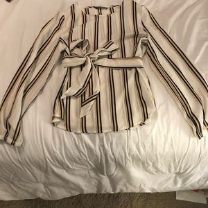 White striped work top